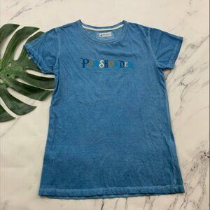 Womens Passholder T-Shirt Tee Size XL Blue Ride List Annual Pass